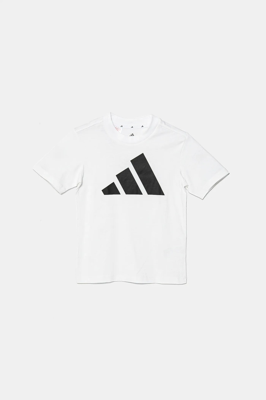 Детская хлопковая футболка adidas цвет белый с принтом JC9659 Детская хлопковая футболка adidas цвет белый с принтом JC9659