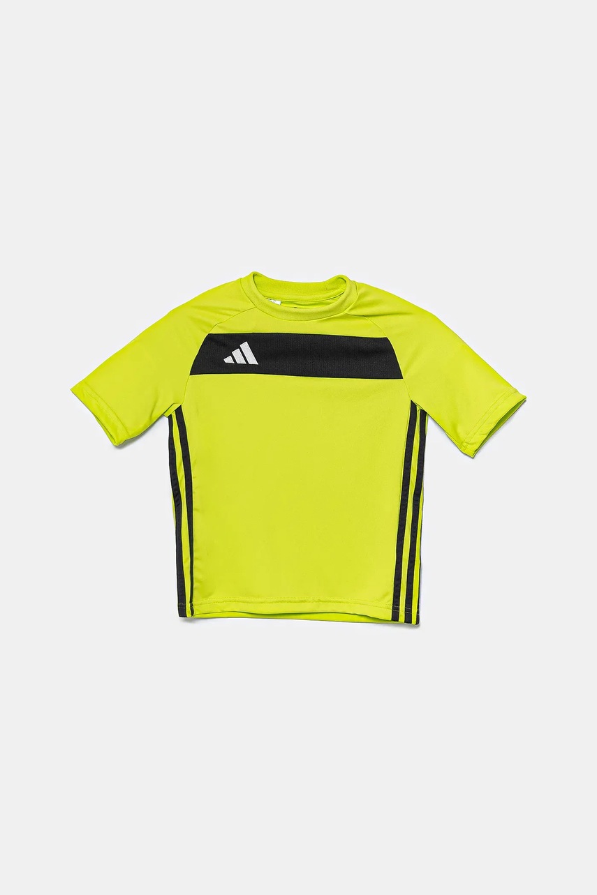 Детская футболка adidas цвет зелёный с аппликацией JW0455 Детская футболка adidas цвет зелёный с аппликацией JW0455