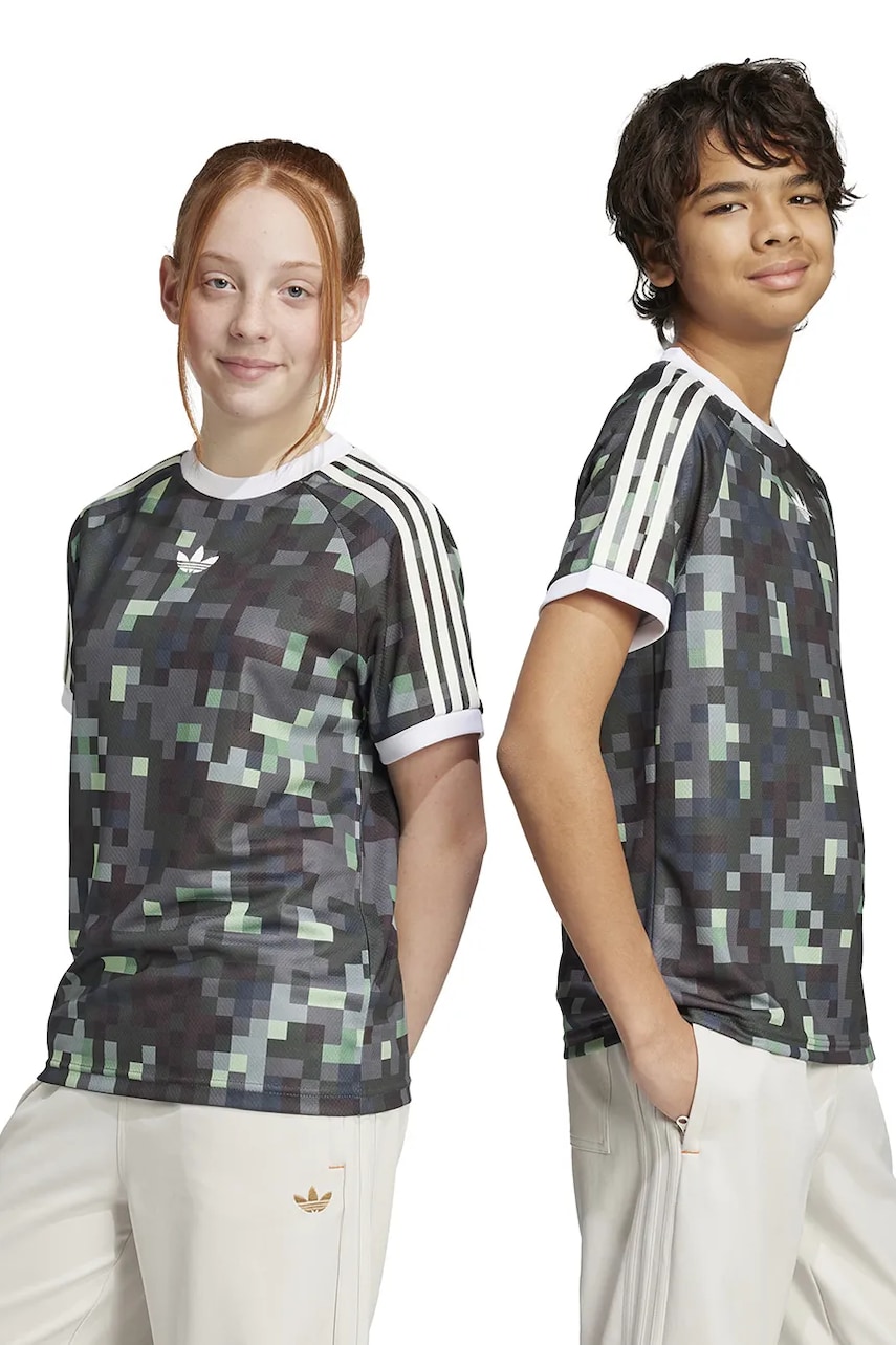 adidas Originals tricou copii culoarea verde, cu imprimeu, JZ9939