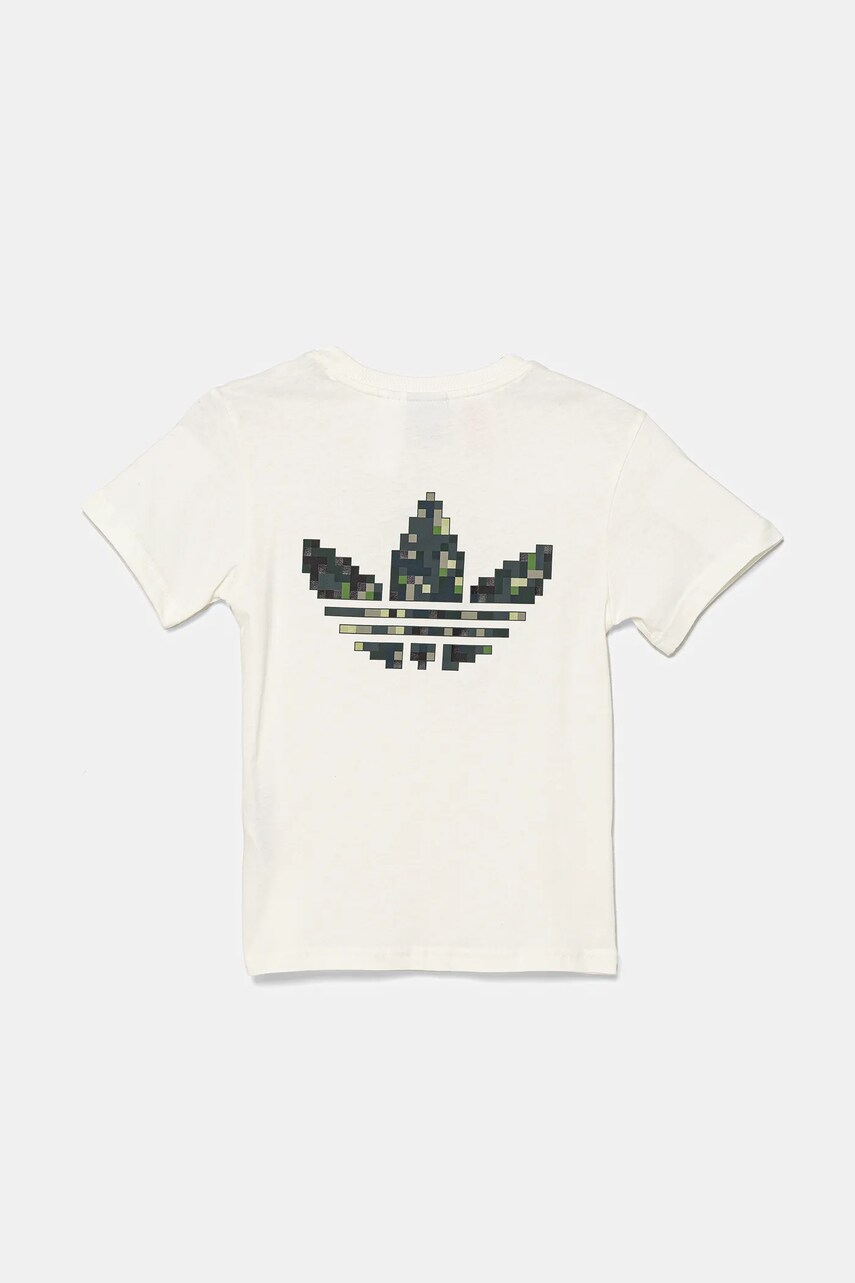 adidas Originals gyerek pamut póló bézs, nyomott mintás, JY8374 termék 2. képe