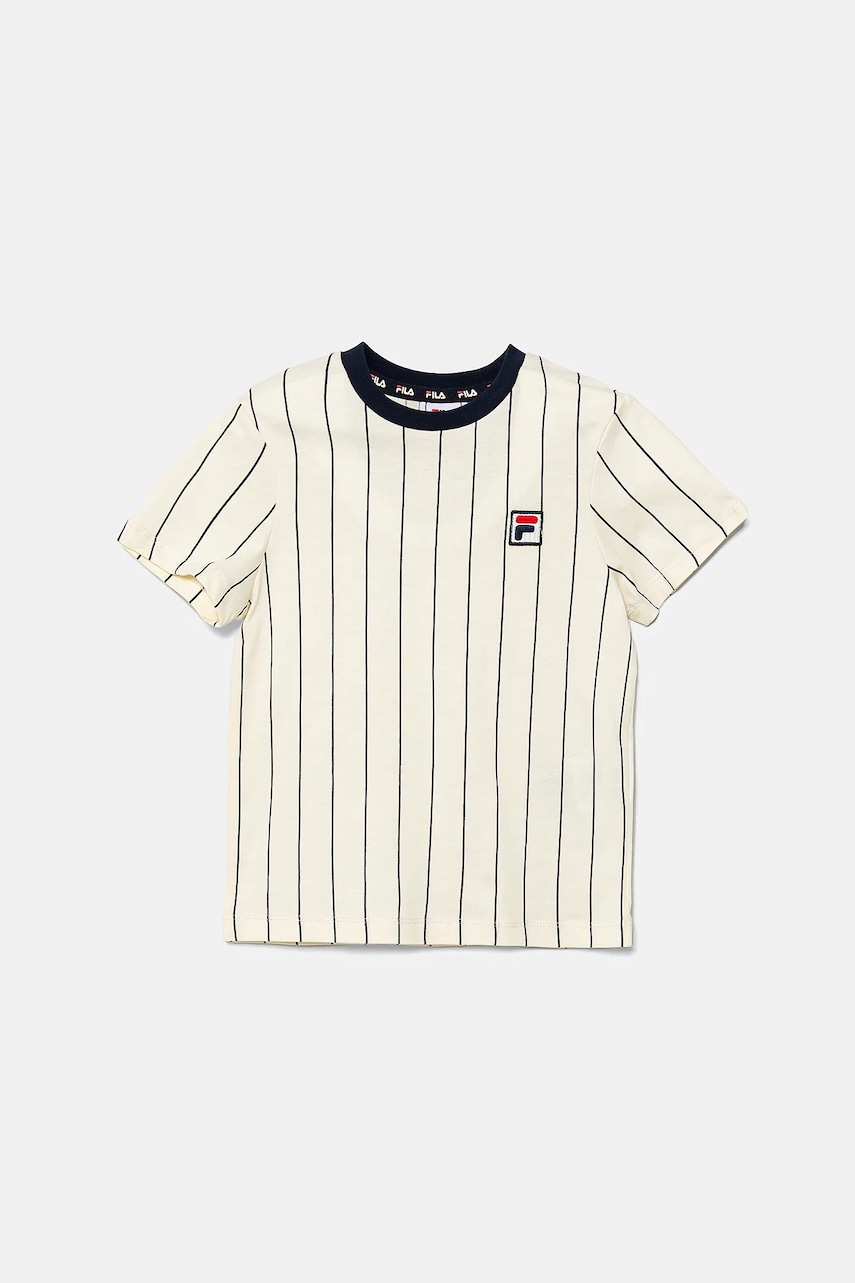 Fila tricou de bumbac pentru copii LEBA culoarea bej, cu imprimeu, FAK0398