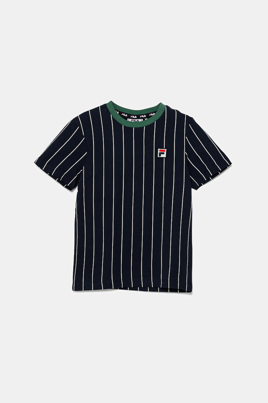 Fila tricou de bumbac pentru copii LEBA culoarea albastru marin, cu imprimeu, FAK0398