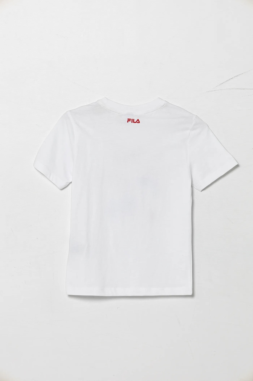Детская хлопковая футболка Fila LOPAR цвет белый с принтом FAK0408 Детская хлопковая футболка Fila LOPAR цвет белый с принтом FAK0408