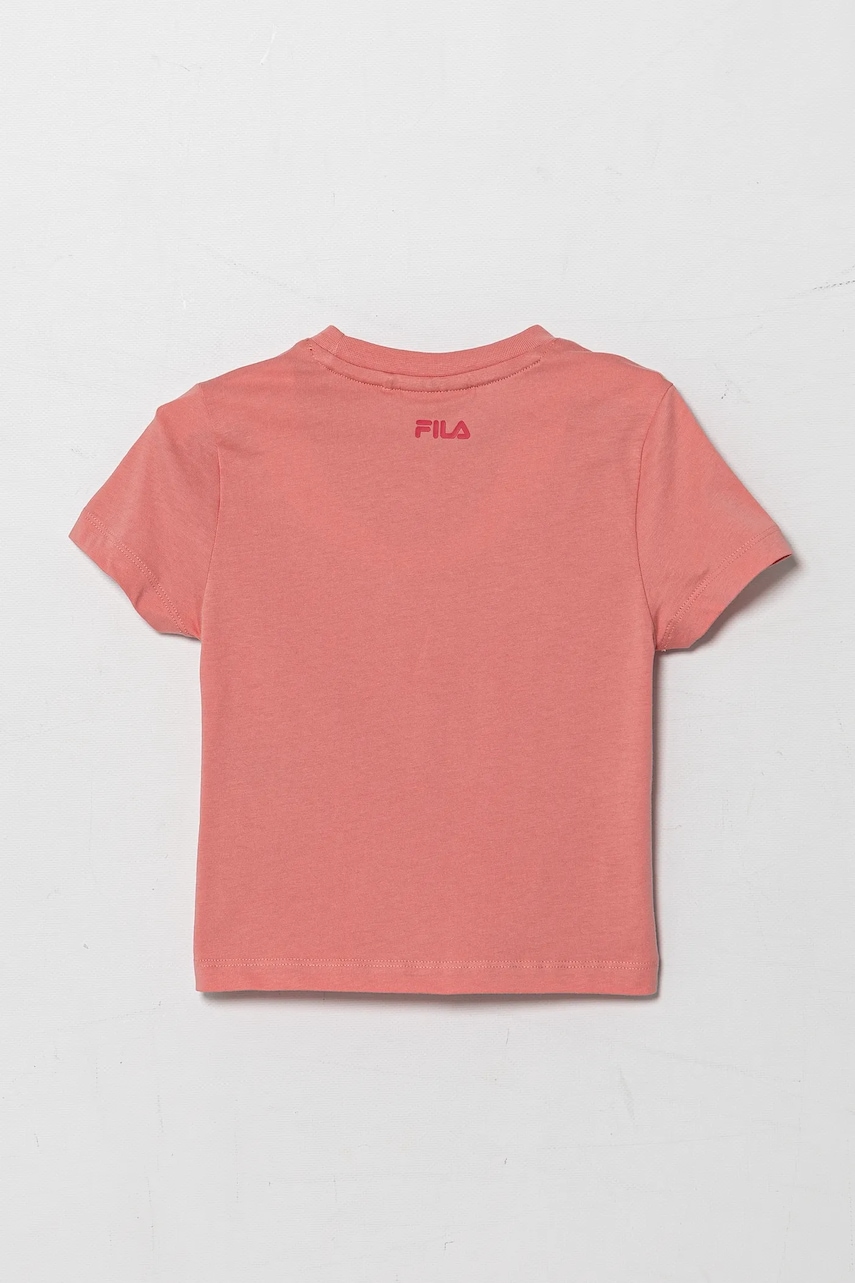 Детская хлопковая футболка Fila LOPAR цвет оранжевый с принтом FAK0408 Детская хлопковая футболка Fila LOPAR цвет оранжевый с принтом FAK0408