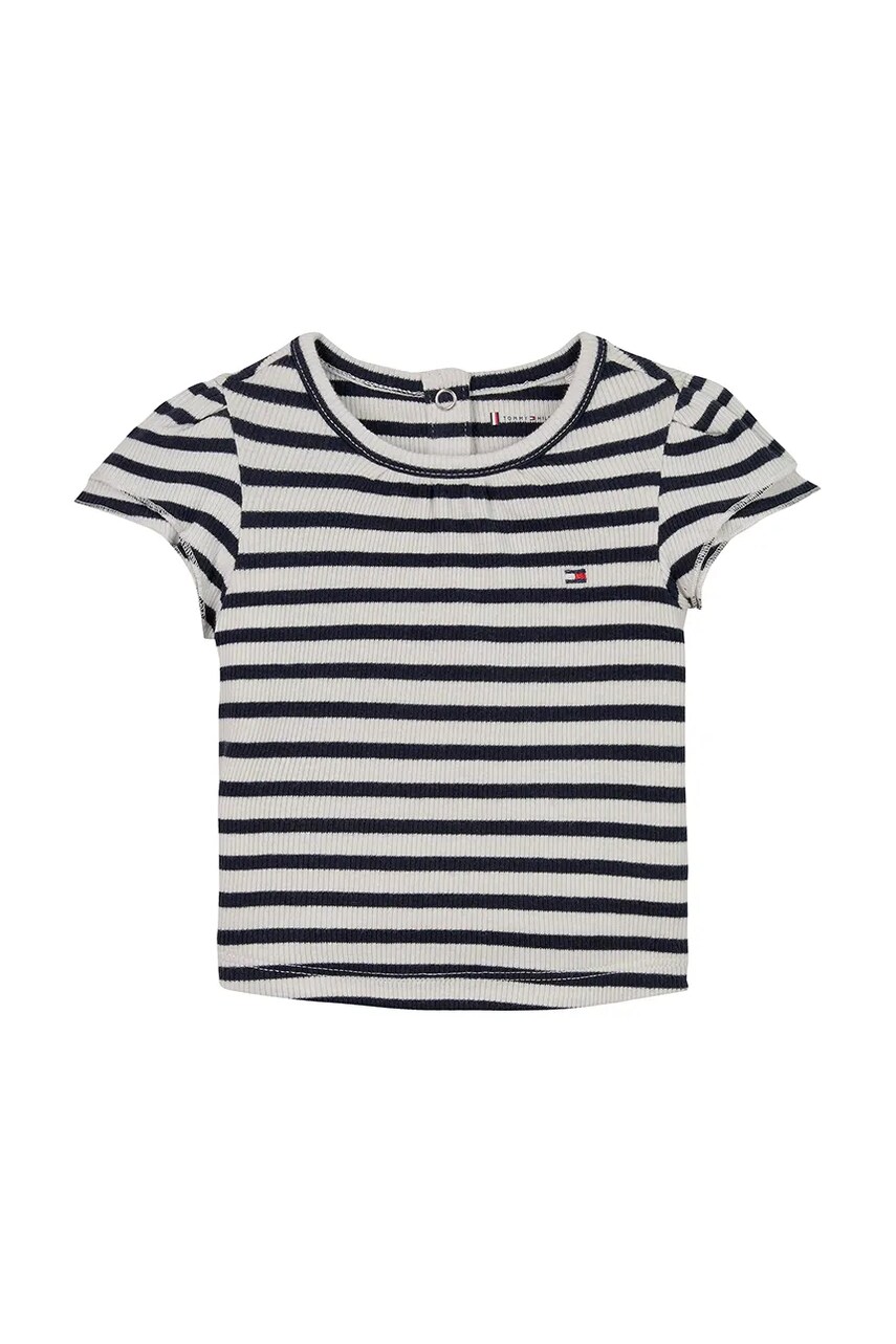 Levně Kojenecké tričko Tommy Hilfiger tmavomodrá barva, KN0KN02032
