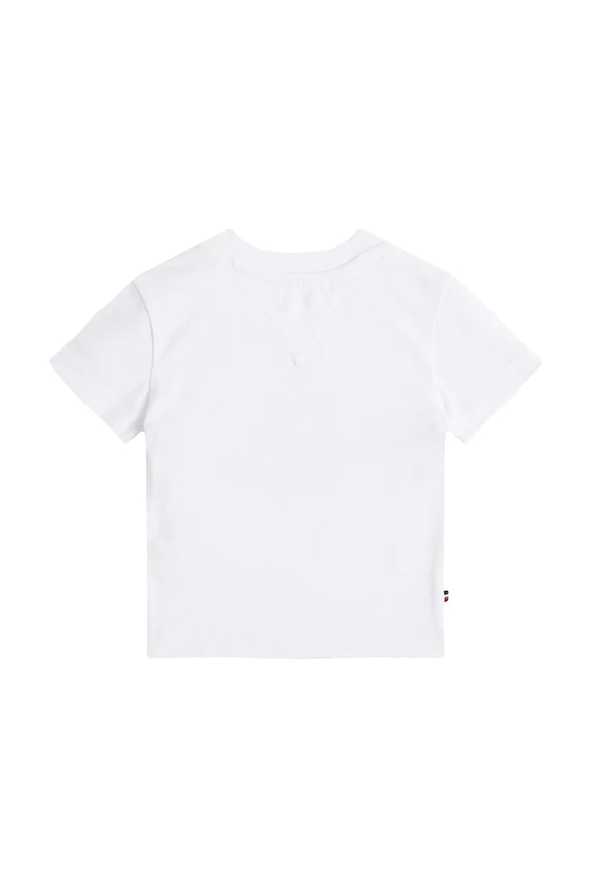 Футболка для младенцев Tommy Hilfiger цвет белый с принтом KN0KN02024 Футболка для младенцев Tommy Hilfiger цвет белый с принтом KN0KN02024