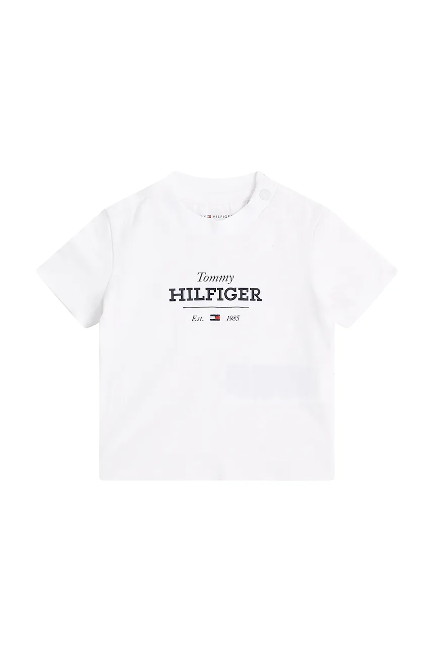

Бебешка тениска Tommy Hilfiger в бяло с принт KN0KN02033, Бял