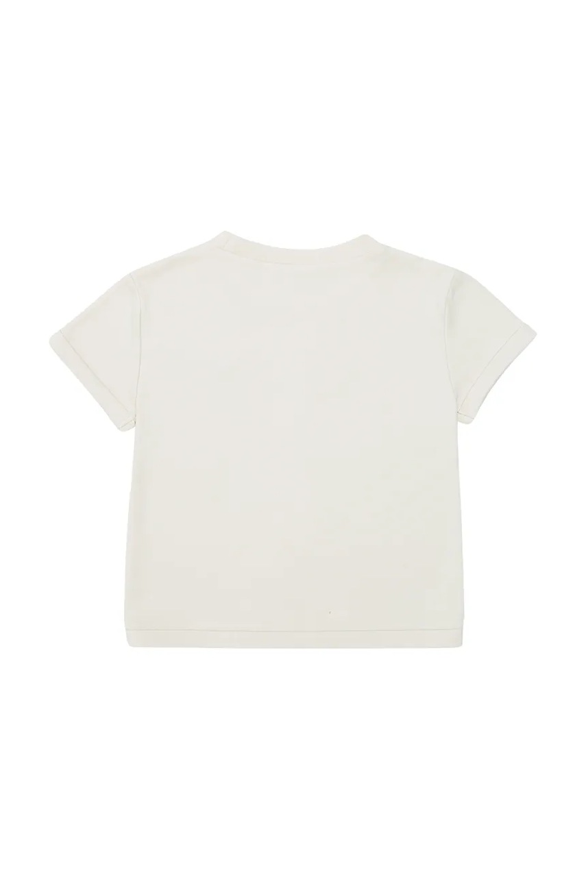 Donsje gyerek pamut póló Jarne T-shirt Koala bézs, sima, 4081802 termék 2. képe