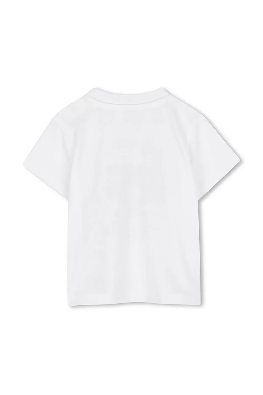 Детская хлопковая футболка Kenzo Kids цвет белый с принтом K60977 Детская хлопковая футболка Kenzo Kids цвет белый с принтом K60977