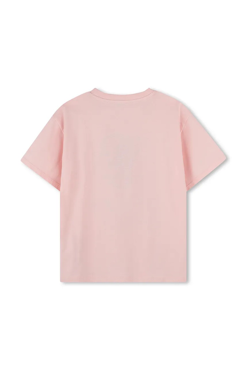 Детская хлопковая футболка Kenzo Kids цвет оранжевый с принтом K61058 Детская хлопковая футболка Kenzo Kids цвет оранжевый с принтом K61058