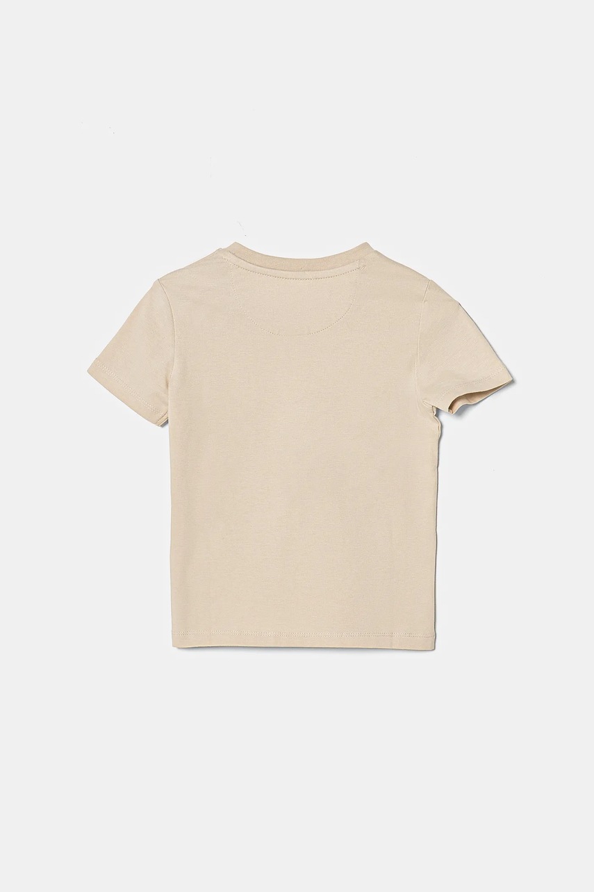 Дитяча футболка Calvin Klein Jeans колір бежевий з принтом IN0IN00001