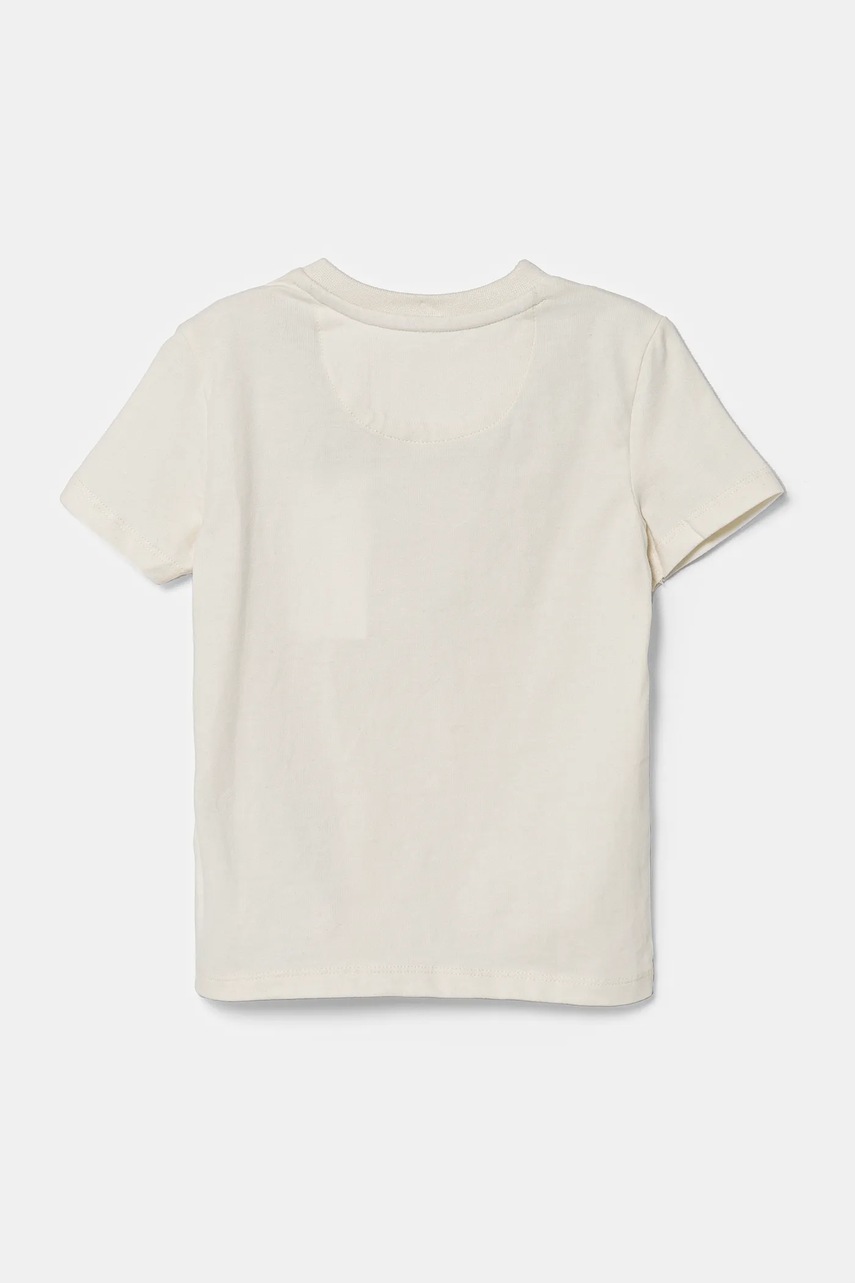 Дитяча футболка Calvin Klein Jeans колір бежевий з принтом IN0IN00292