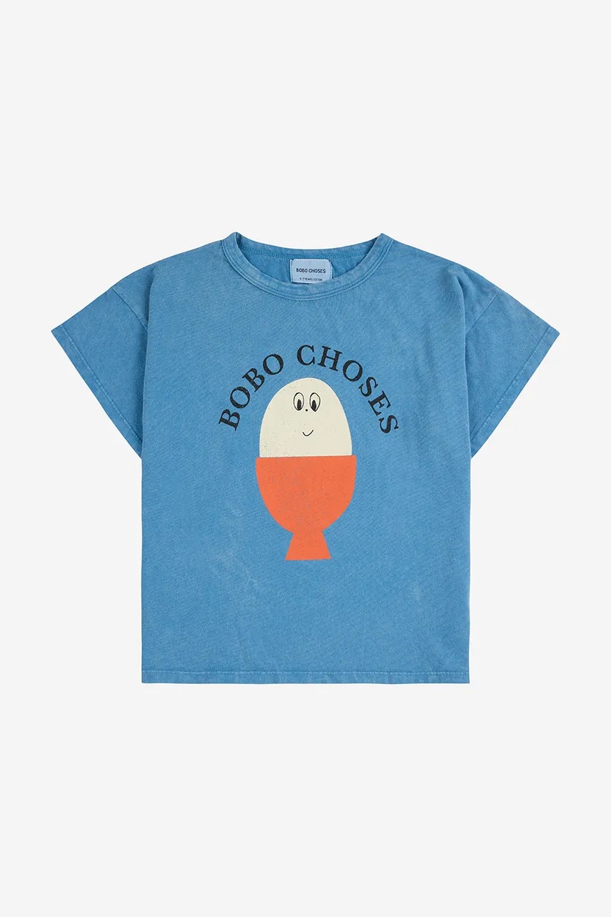 Дитяча бавовняна футболка Bobo Choses Morning Egg з принтом 125AC006
