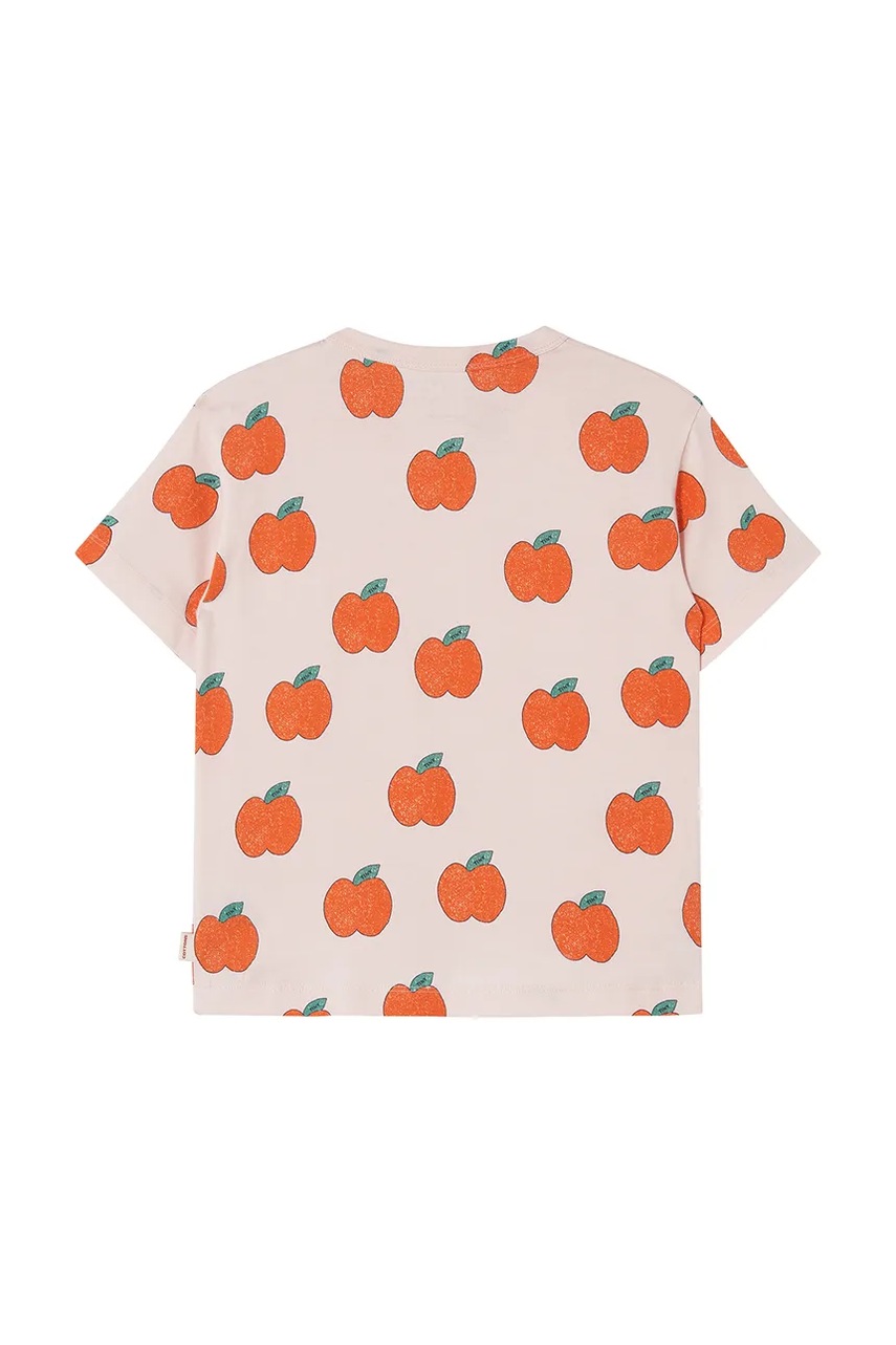 Tinycottons gyerek pamut póló APPLES TEE rózsaszín, nyomott mintás, SS25-034 termék 2. képe