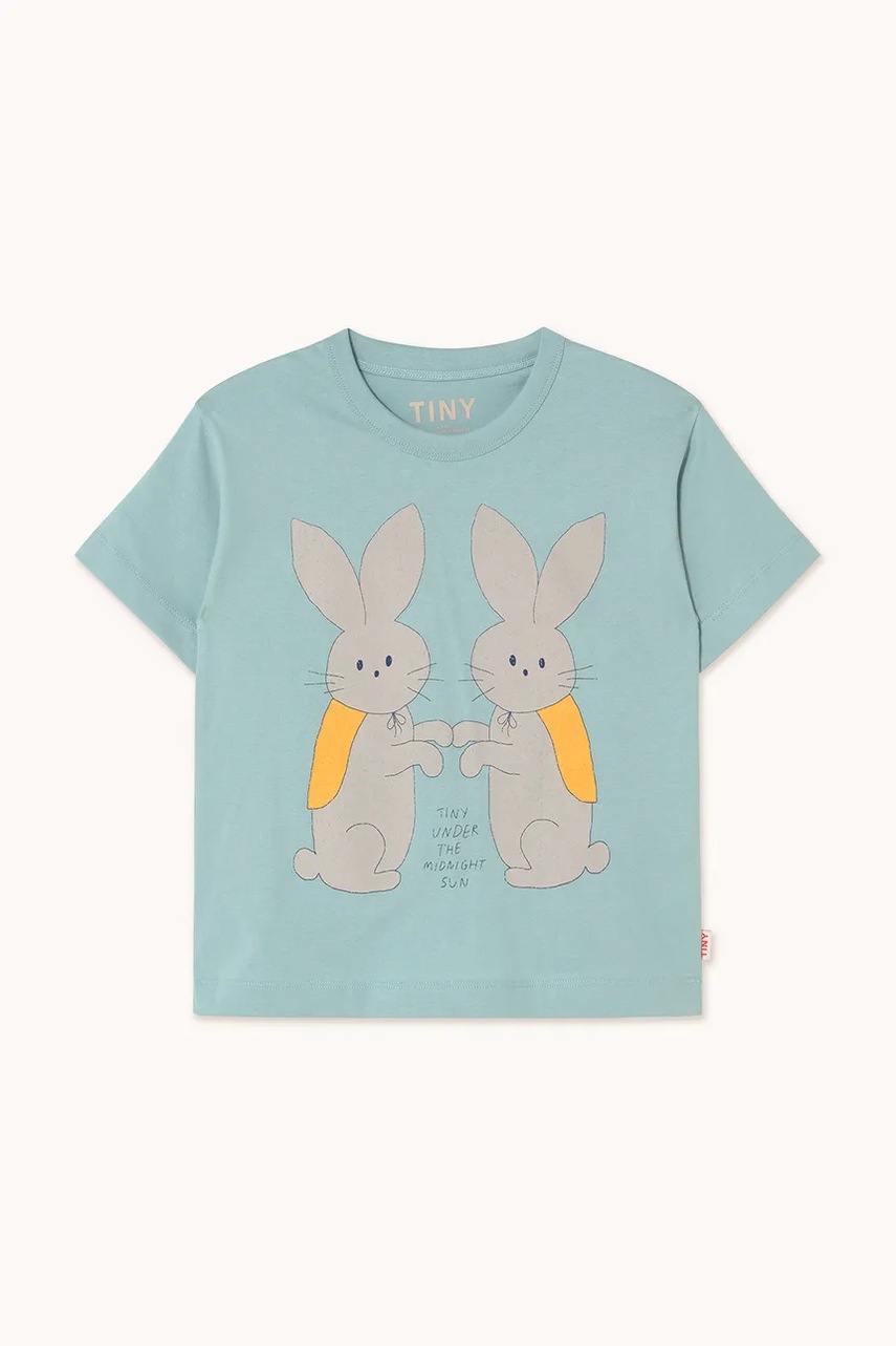 Детская хлопковая футболка Tinycottons BUNNIES GRAPHIC TEE с принтом SS25-075 Детская хлопковая футболка Tinycottons BUNNIES GRAPHIC TEE с принтом SS25-075