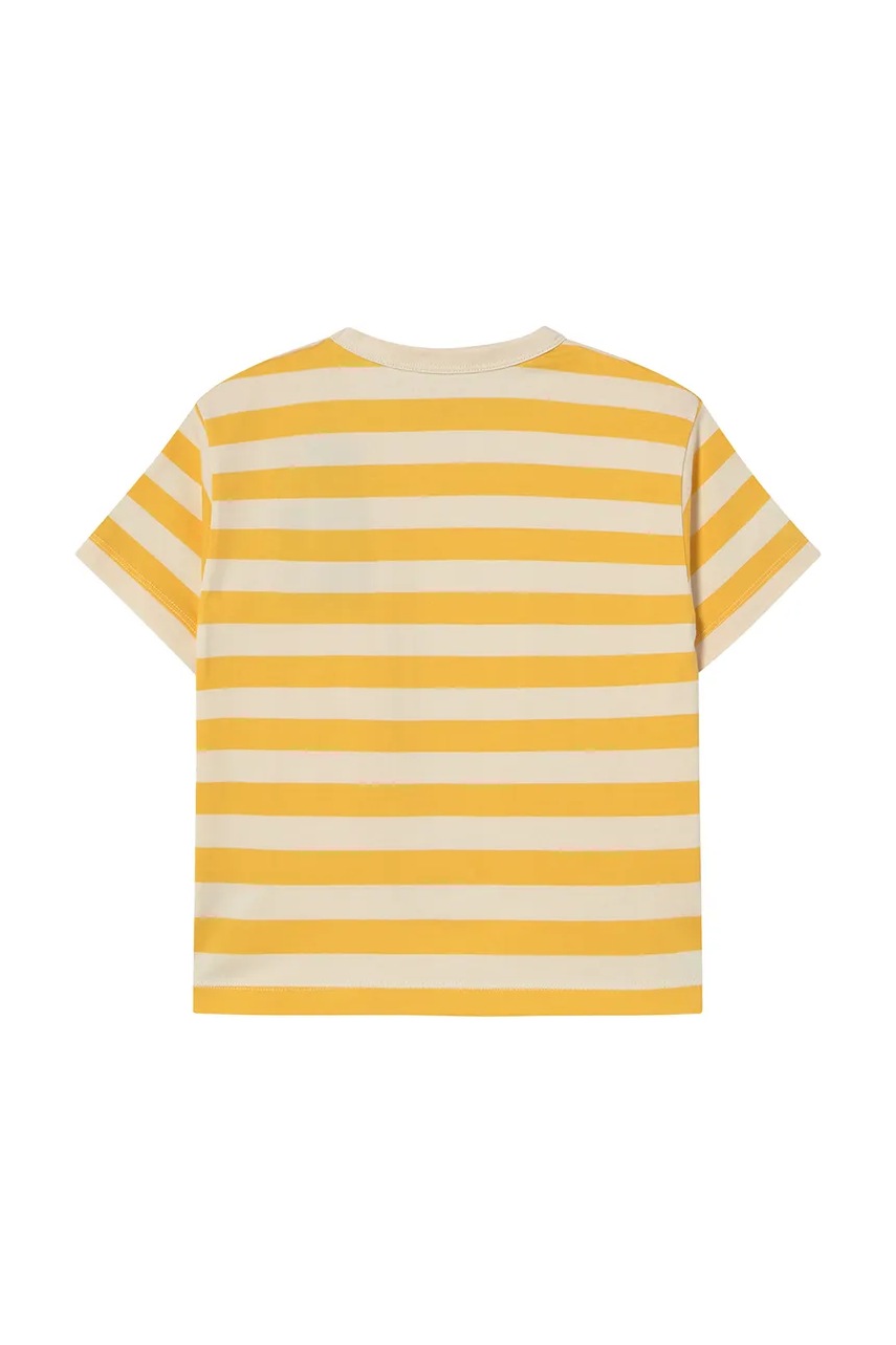 Tinycottons gyerek pamut póló STRIPES TEE sárga, mintás, SS25-111 termék 2. képe
