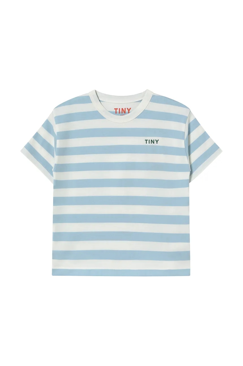 Детская хлопковая футболка Tinycottons STRIPES TEE узорная SS25-111 Детская хлопковая футболка Tinycottons STRIPES TEE узорная SS25-111