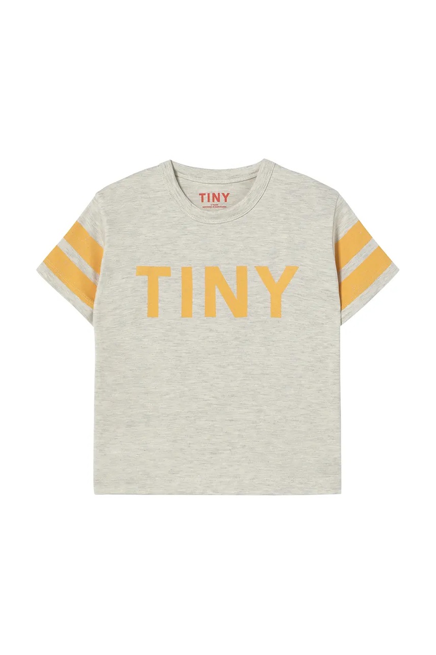 Детская хлопковая футболка Tinycottons STRIPES TINY TEE цвет бежевый с принтом SS25-145 Детская хлопковая футболка Tinycottons STRIPES TINY TEE цвет бежевый с принтом SS25-145
