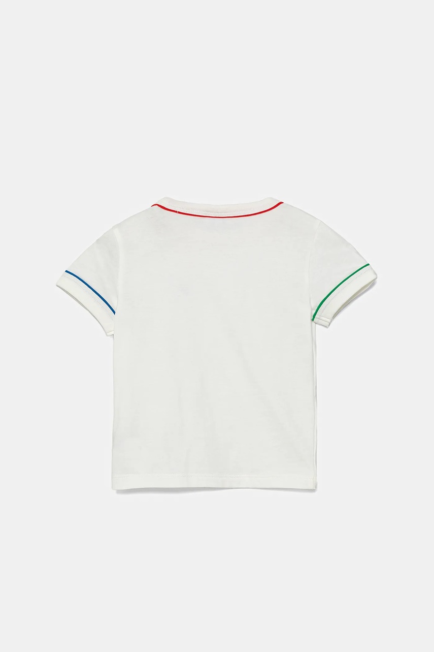 Дитяча бавовняна футболка Lacoste колір білий однотонна TJ8431