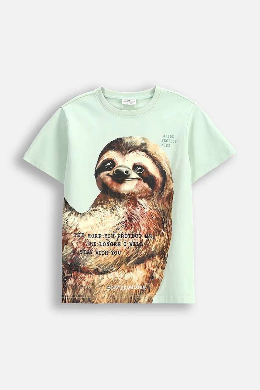 Coccodrillo tricou copii culoarea verde, cu imprimeu, EVERYDAY UNISEX Coccodrillo tricou copii culoarea verde, cu imprimeu, EVERYDAY UNISEX