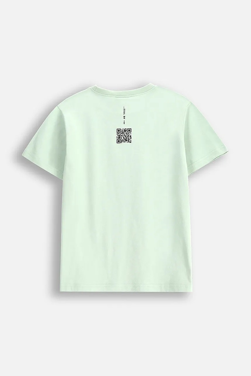 Детская футболка Coccodrillo цвет зелёный с принтом EVERYDAY UNISEX