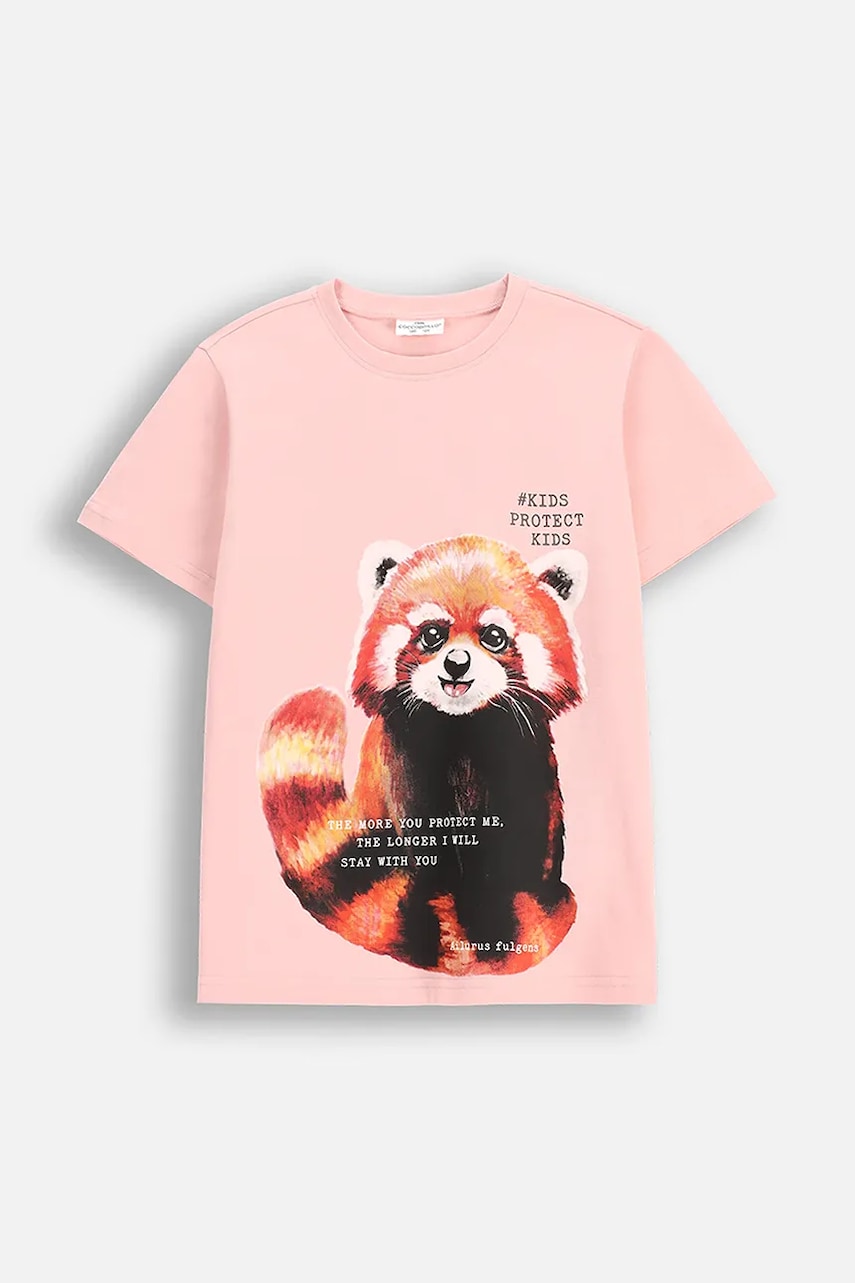 Coccodrillo tricou de bumbac pentru copii culoarea bej, cu imprimeu, EVERYDAY UNISEX Coccodrillo tricou de bumbac pentru copii culoarea bej, cu imprimeu, EVERYDAY UNISEX