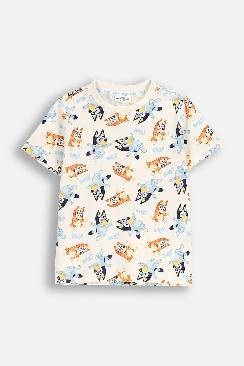 Coccodrillo tricou de bumbac pentru copii culoarea bej, cu imprimeu, LICENCE BOY