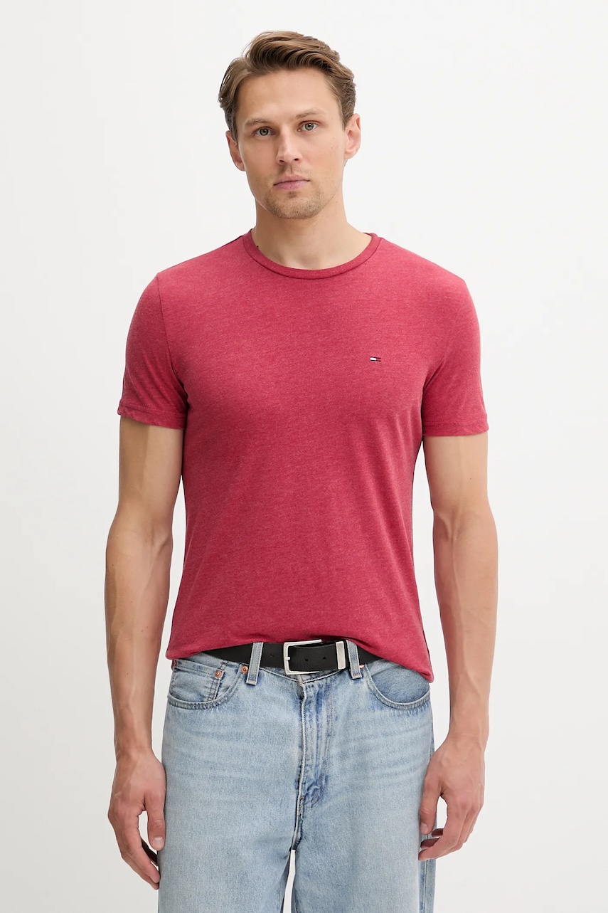 Tommy Jeans tricou culoarea bej, uni, DM0DM20363