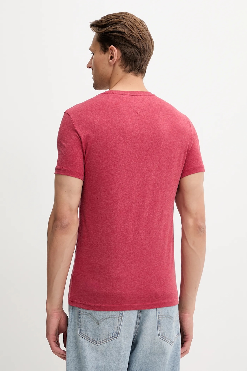 Футболка Tommy Jeans цвет бежевый однотонная DM0DM20363 Футболка Tommy Jeans цвет бежевый однотонная DM0DM20363