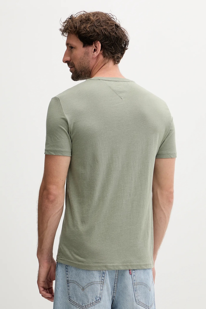 Футболка Tommy Jeans цвет бежевый однотонная DM0DM20363