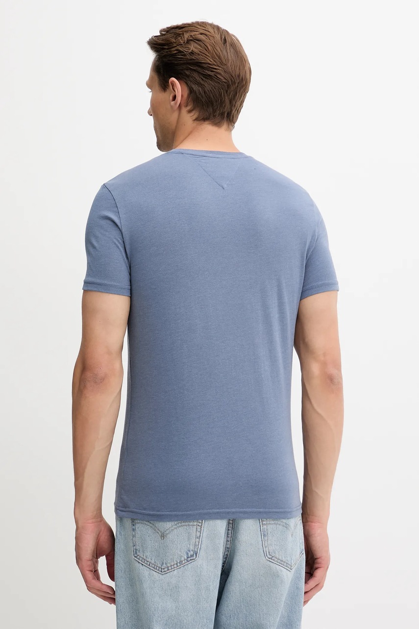 Футболка Tommy Jeans цвет бежевый однотонная DM0DM20363 Футболка Tommy Jeans цвет бежевый однотонная DM0DM20363