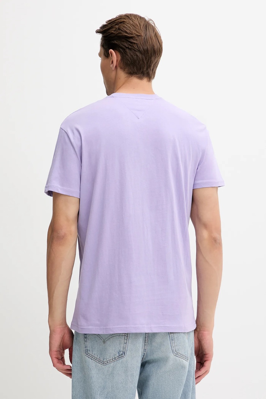 Хлопковая футболка Tommy Jeans цвет бежевый с аппликацией DM0DM20744