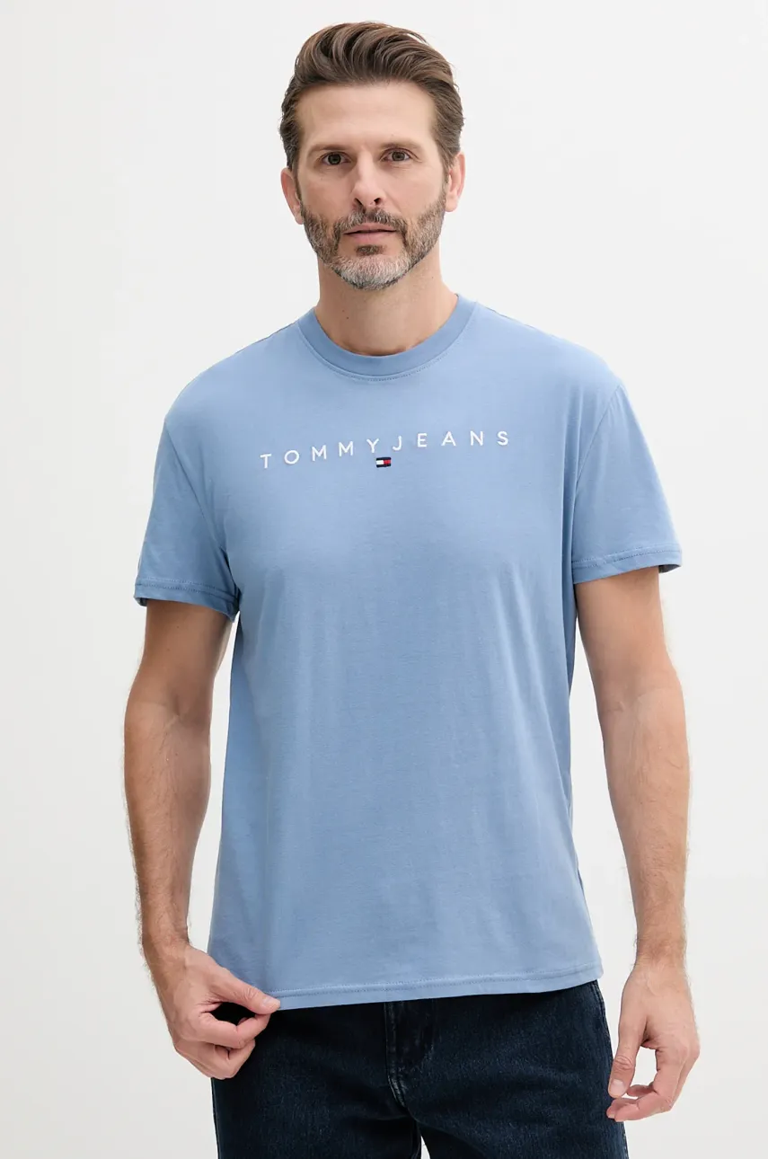 Tommy Jeans tricou din bumbac barbati, cu imprimeu, DM0DM20744