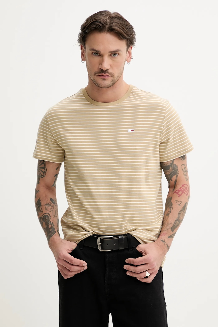 Tommy Jeans tricou din bumbac barbati, modelator, DM0DM20377