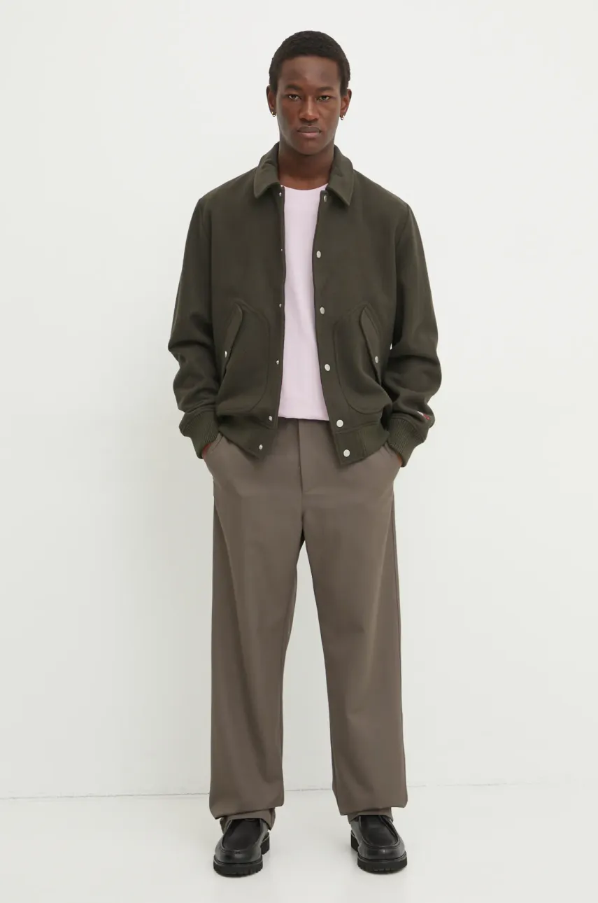 Хлопковая футболка Les Deux мужская цвет розовый с принтом LDM101204 Хлопковая футболка Les Deux мужская цвет розовый с принтом LDM101204