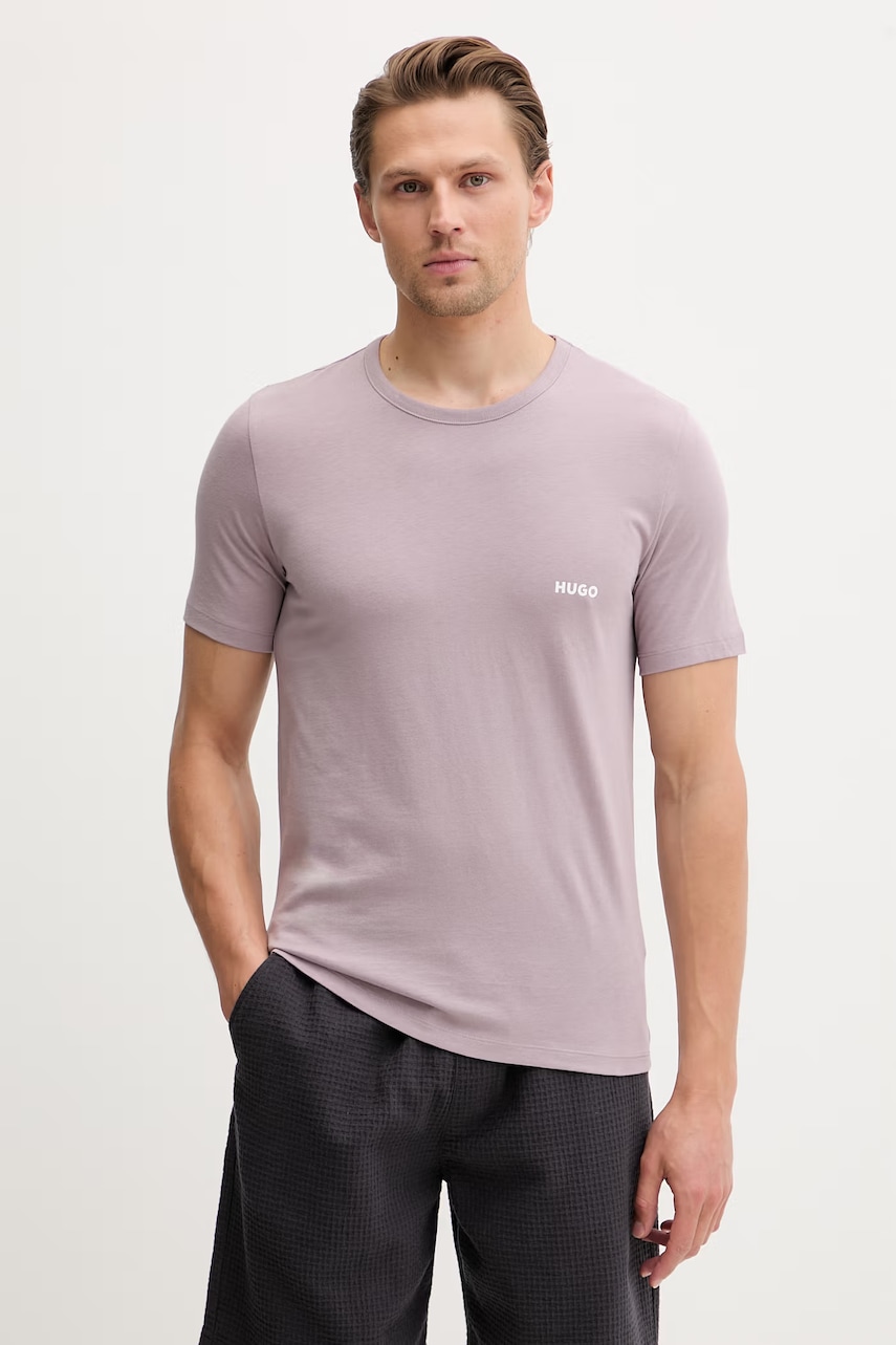 HUGO t-shirt Ανδρικό βαμβακερό T-SHIRT RN TRIPLET P 3-pack
