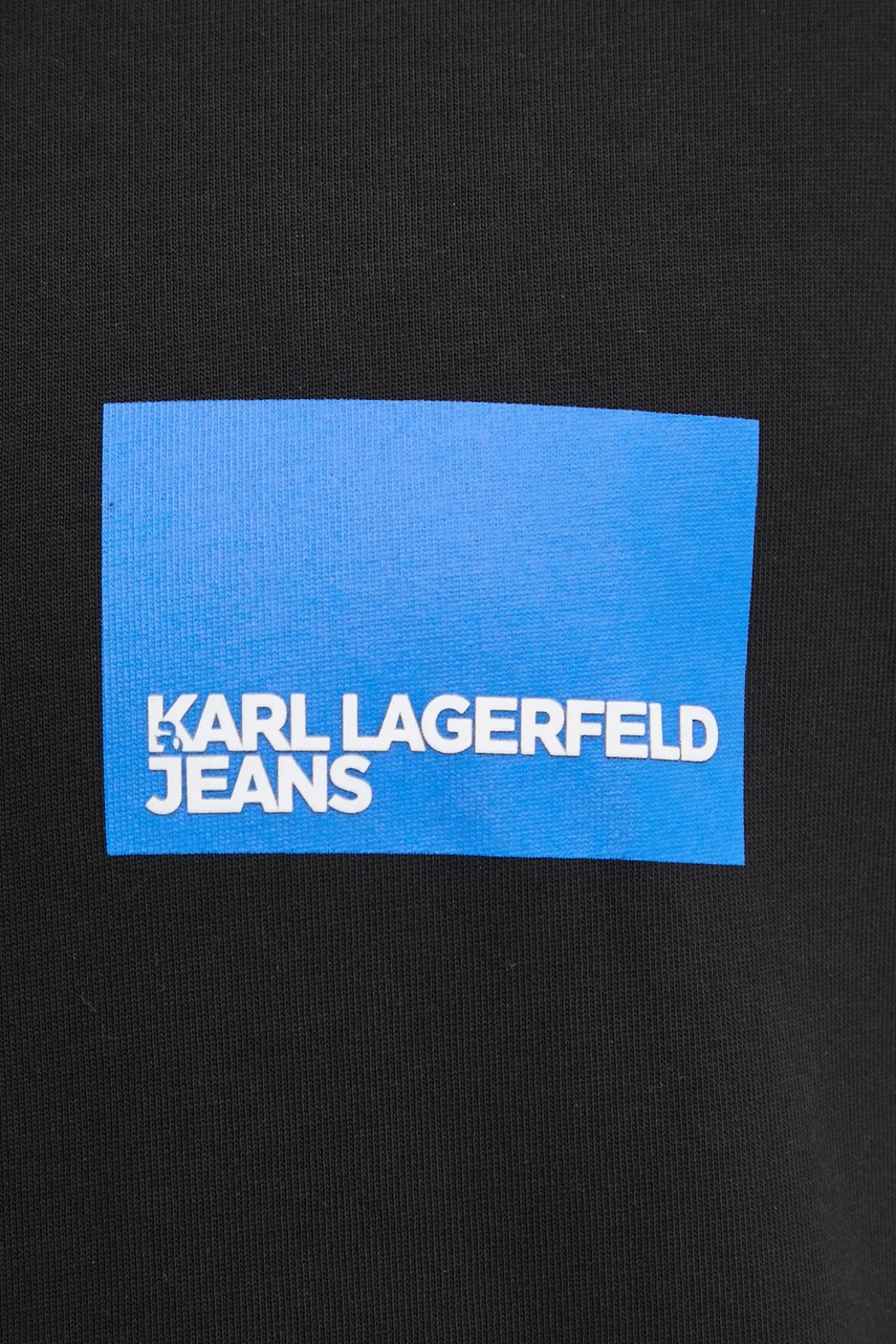Βαμβακερό μπλουζάκι Karl Lagerfeld Jeans ανδρικό, χρώμα: μαύρο, A1M17001 φωτογραφία