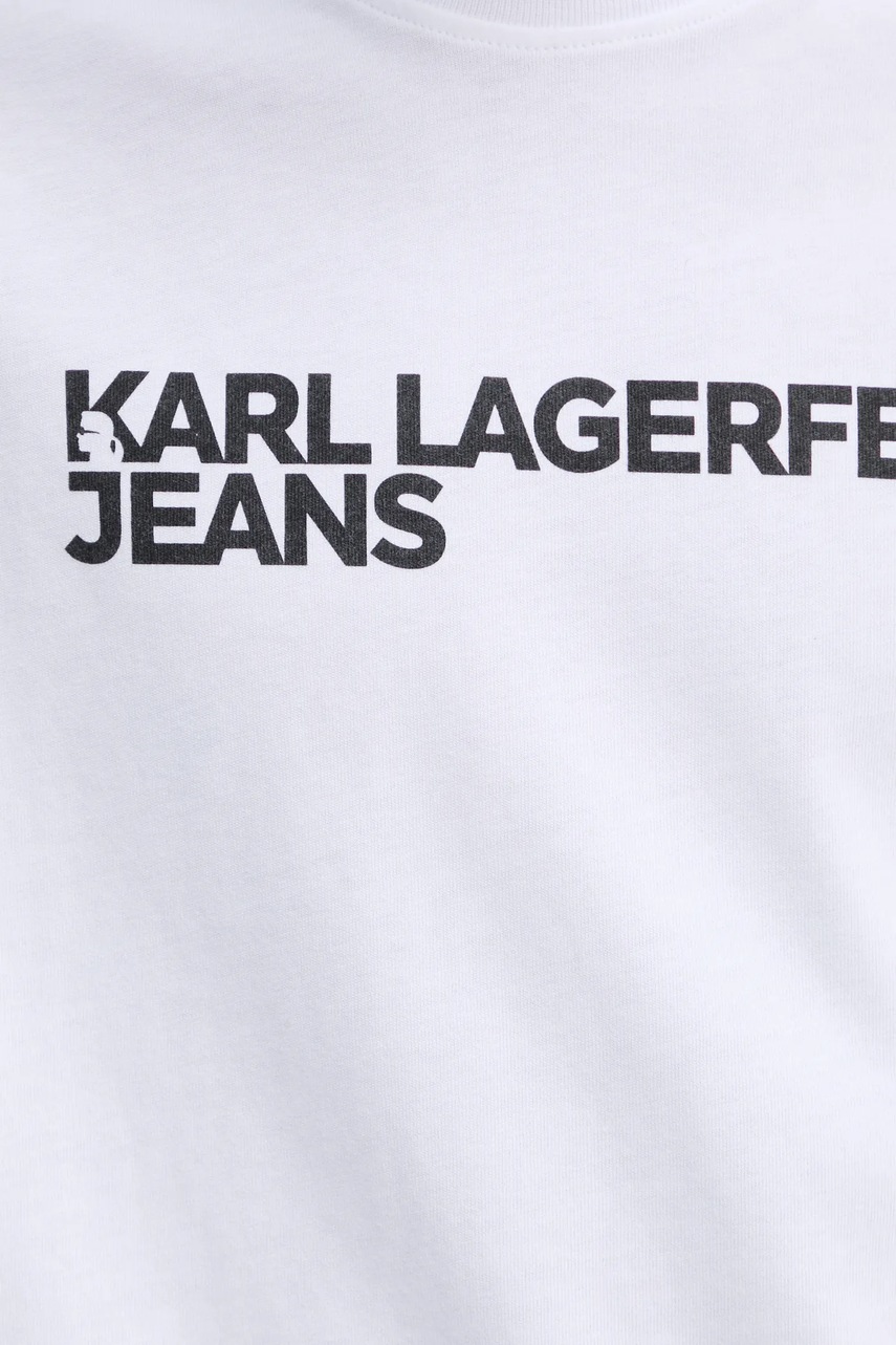 Βαμβακερό μπλουζάκι Karl Lagerfeld Jeans ανδρικό, χρώμα: άσπρο, A1M17002 φωτογραφία