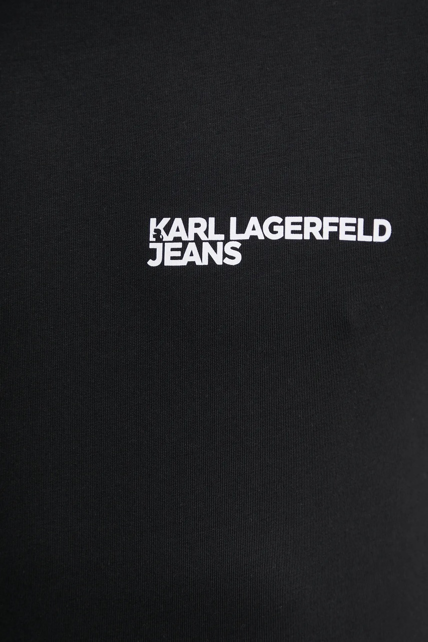 Βαμβακερό μπλουζάκι Karl Lagerfeld Jeans ανδρικό, χρώμα: μαύρο, A1M17003 φωτογραφία