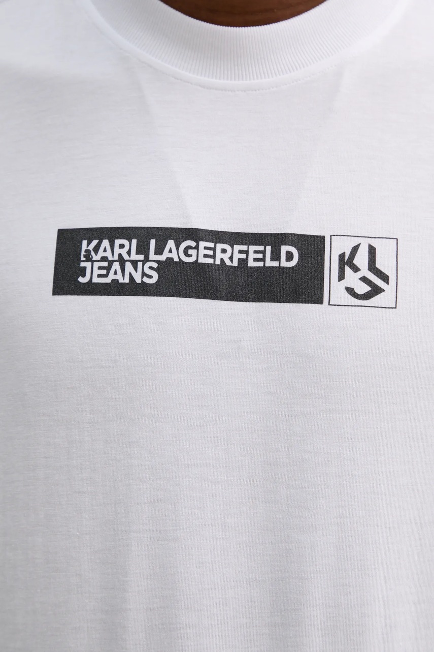 Футболка Karl Lagerfeld Jeans чоловіча колір білий з принтом A1M17112 