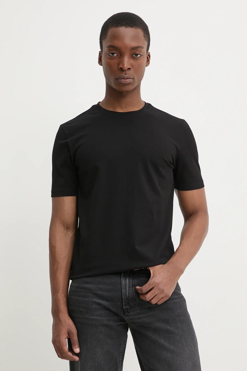 HUGO tricou barbati, culoarea negru, uni, 50530185
