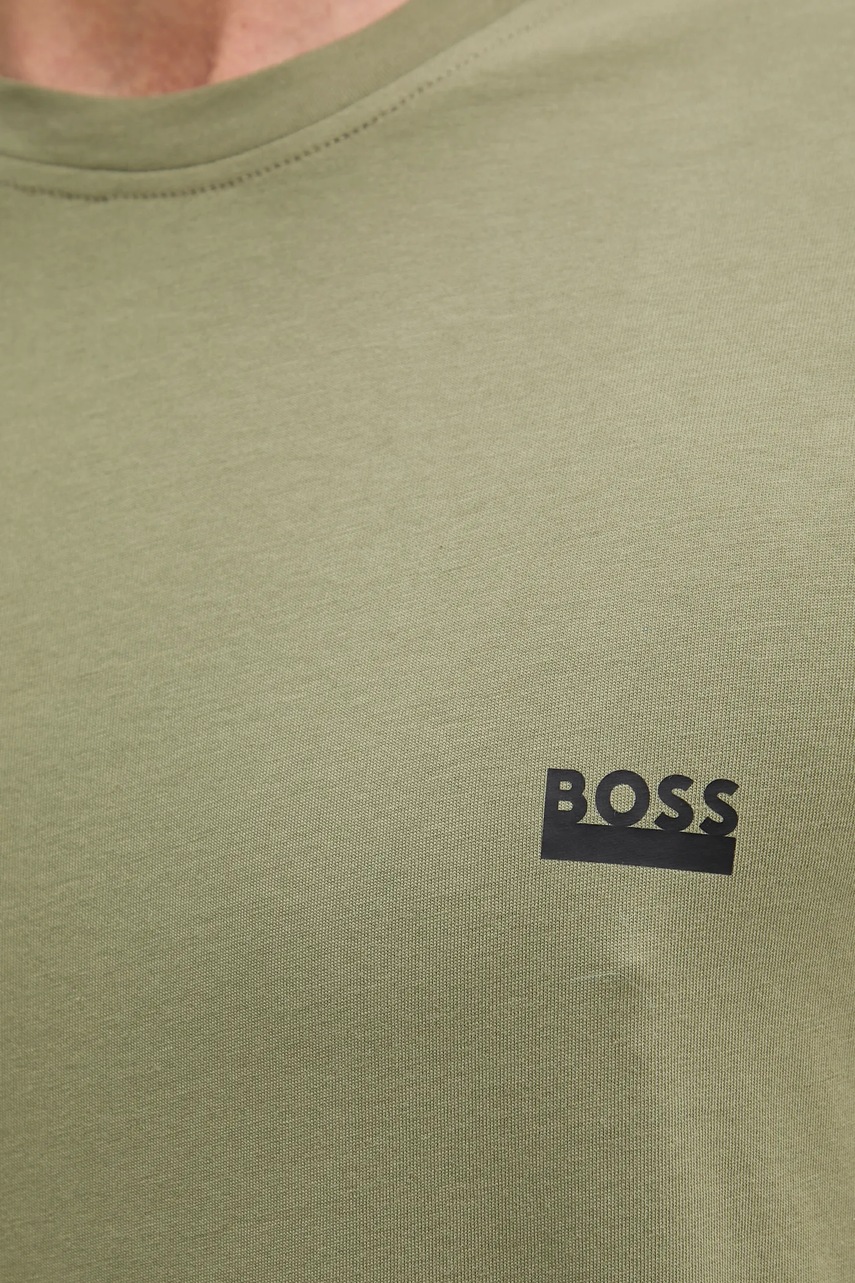 Βαμβακερό μπλουζάκι BOSS ανδρικό, χρώμα: μοβ, 50531401 φωτογραφία