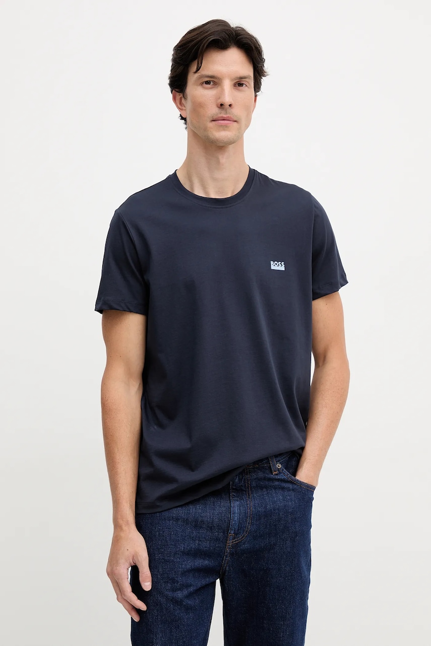 BOSS tricou din bumbac culoarea negru, uni, 50531401