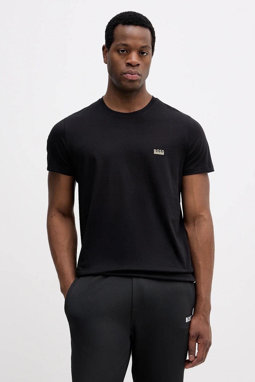 BOSS tricou din bumbac culoarea negru, uni, 50531401