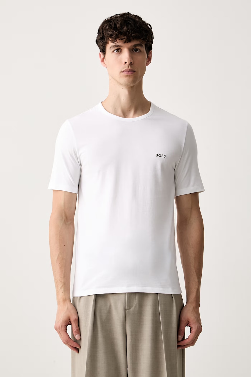 BOSS T-shirt męski bawełniany TShirtRN 3P Classic 3-pack