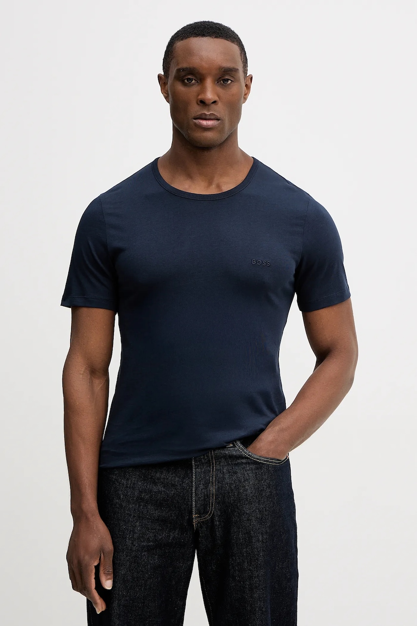 Βαμβακερό μπλουζάκι BOSS TShirtRN 3P Classic 3-pack