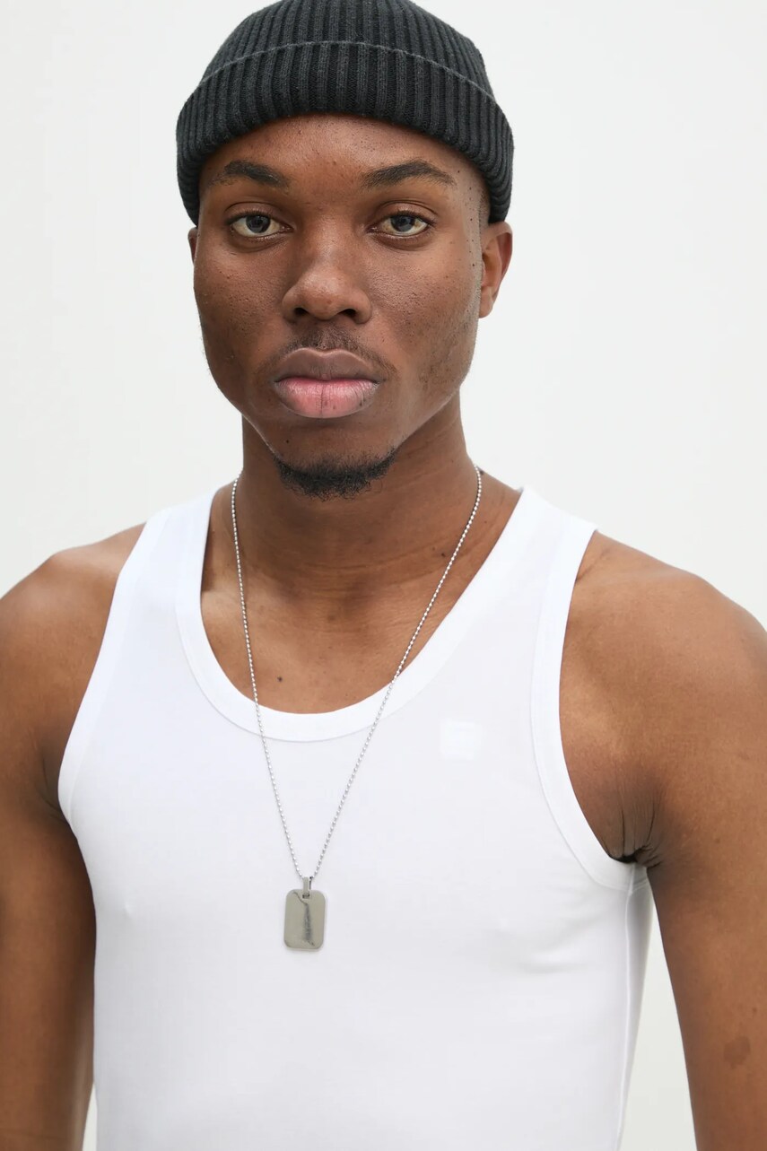 G-Star tricou 2-pack bărbați, culoarea alb, D25476-3310