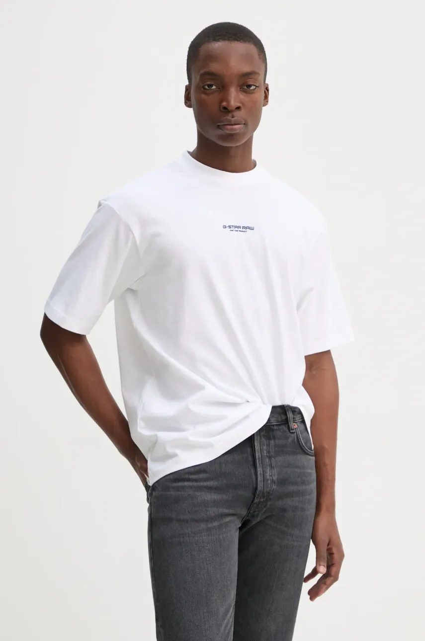 Футболка G-Star Raw мужская цвет белый с принтом D25154-C336 Футболка G-Star Raw мужская цвет белый с принтом D25154-C336