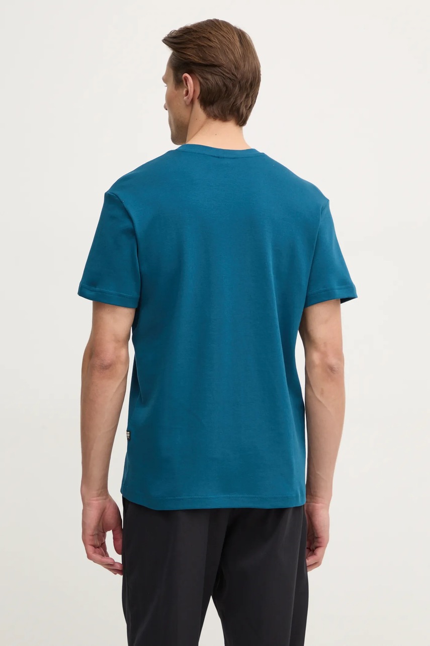 Βαμβακερό μπλουζάκι G-Star ανδρικό, χρώμα: τιρκουάζ, D25158-C812 φωτογραφία