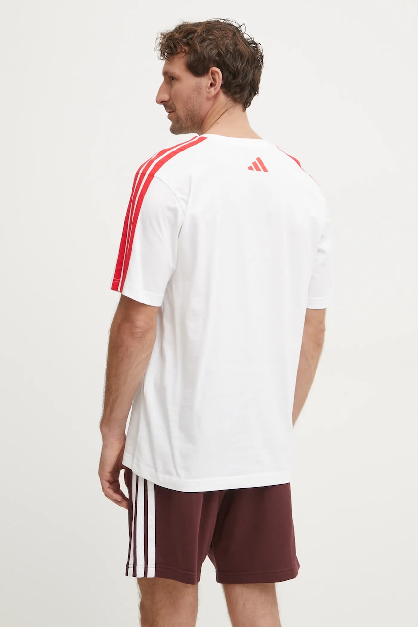 adidas pamut póló M C COLLE Collegiate fehér, férfi, nyomott mintás, JJ1606 termék 2. képe